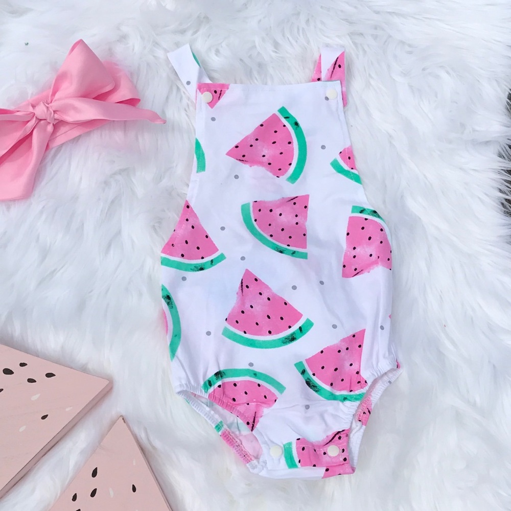 Baby Girl watermelon romper
